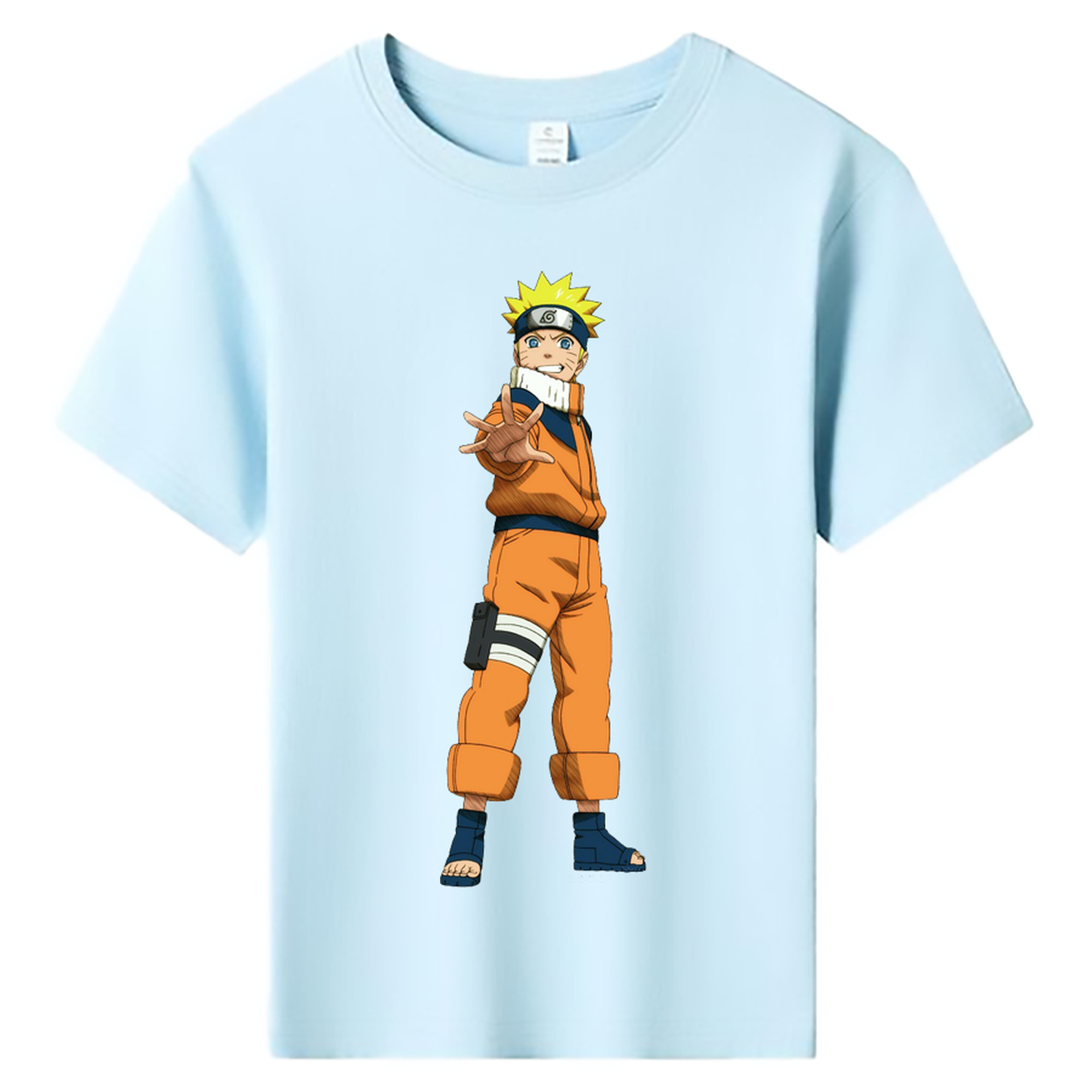 （画像用） NARUTO -ナルト- うずまき ナルト Uzumaki Naruto 綿100％キッズTシャツ（フロントプリント）